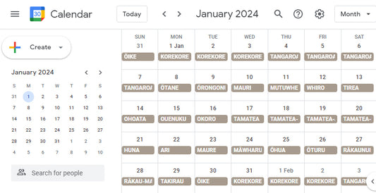 Maramataka 2024-2025 Online Calendar